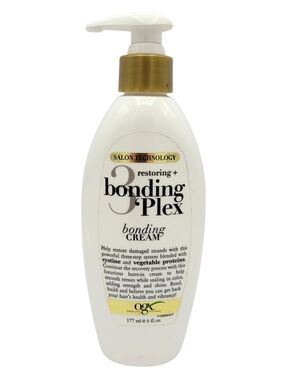 OGX Bonding Plex Restoring Cream Dry Damaged Hair Leave In Treatment 6 fl oz